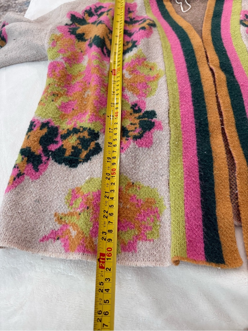 Jodifl Cardigan Sweater Size Large Pink Flowers D94 - Picture 4 of 6